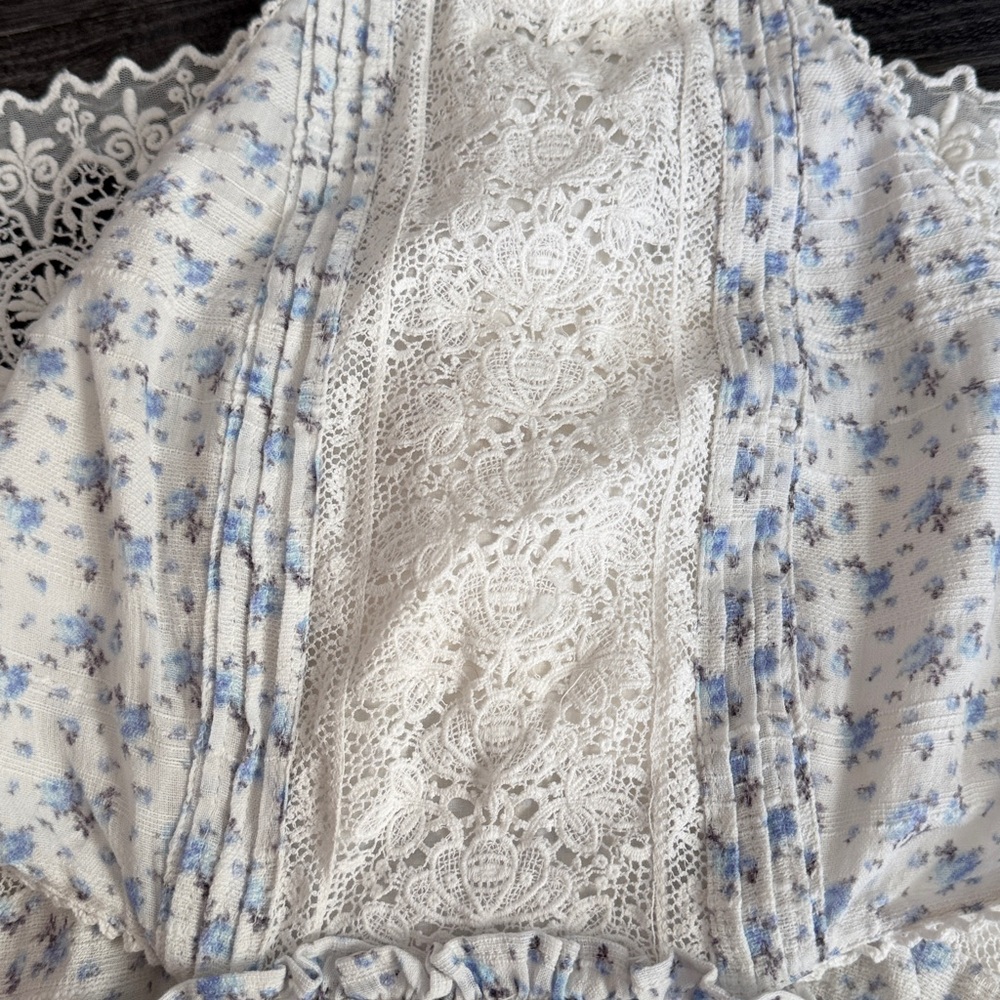 LoveShackFancy Kesia Lace Cutout Mini Dress - Picture 14 of 14